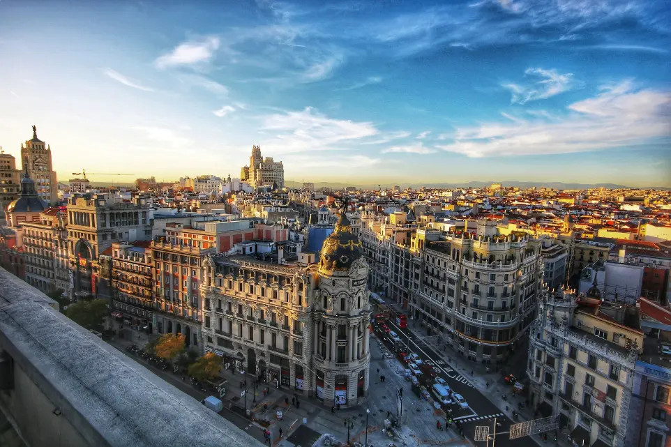 Madrid's modern business district, where Techpulse offers digital transformation consulting in Spain.