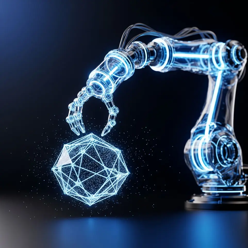 A robotic arm on a modern assembly line, representing the industrial sector.